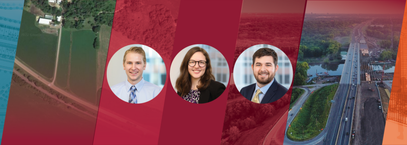 Headshots of Shore, Barnett and Palazzolo for Engineers Week