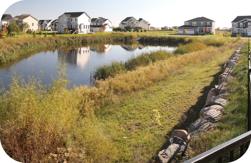 How to design for flood prevention - Stormwater pond at Southridge Development in Woodbury, MN.