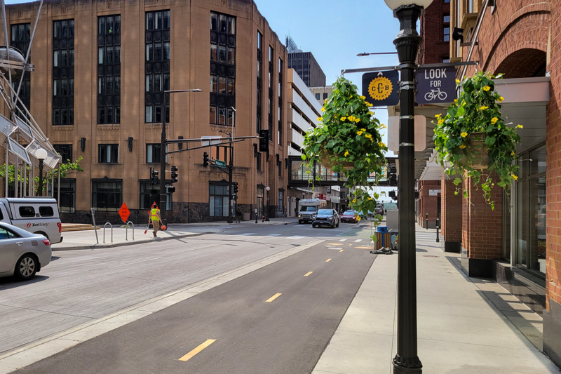 Wabasha Street St Paul MN Alliant Engineering Bike Lane Design