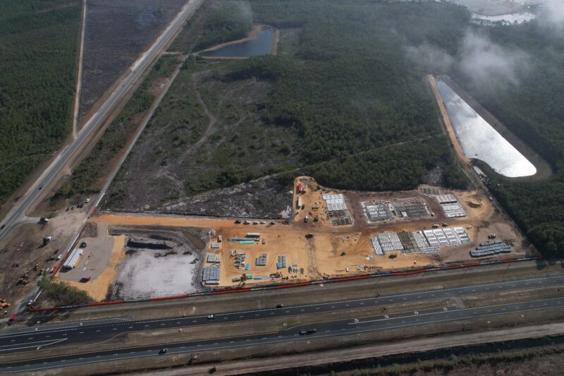 Drone shot of healthcare Campus Panama City Beach Community